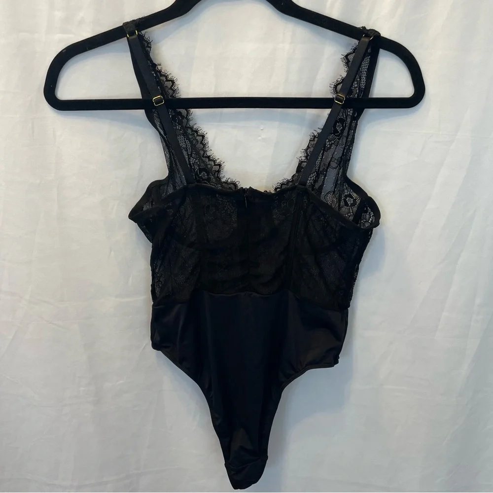 Akira‎ Black Lace M Body Suit Lingerie Sexy Romantic Goth Whimsigoth Flirty Fem